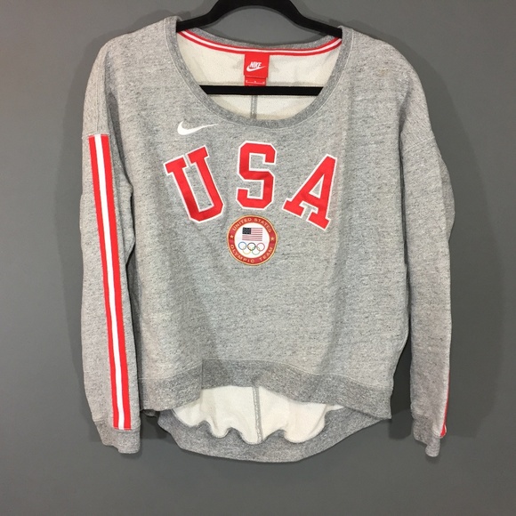 Nike Sweaters - Nike USA Olympics Cropped Sweatshirt RARE Women's